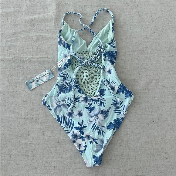 Frankies Bikinis Poppy One Piece Hawaiian Mist - Picture 2 of 4